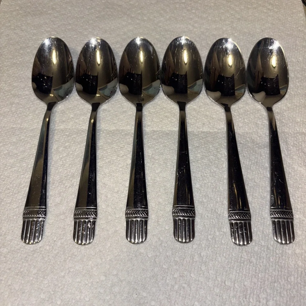 Heritage Mint Ltd DALESCROFT Stainless Flatware - Lot of 6 Place Oval Soup Spoon